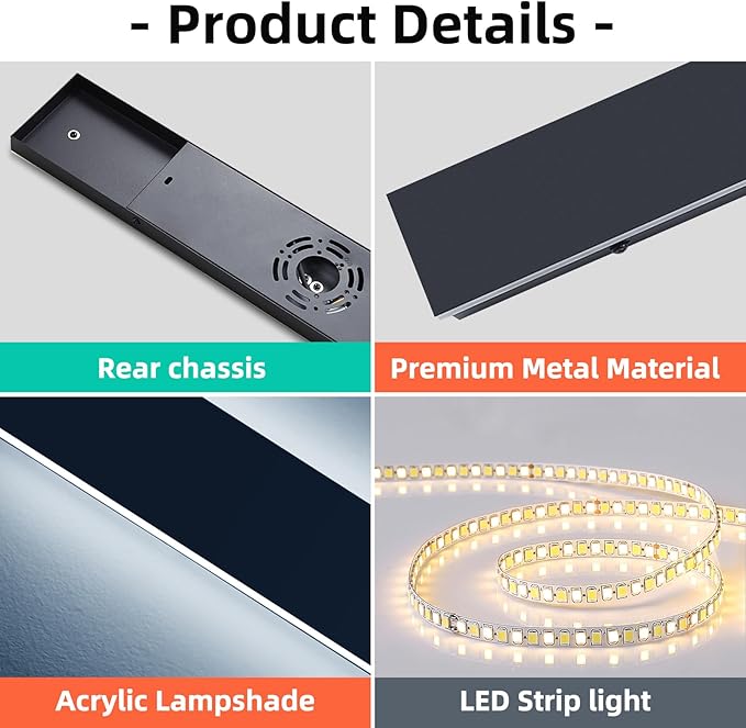 Upgrade Widened 2 Pack 57inch Long Modern Outdoor Wall Lighting, Dimmable 3000K-6000K, IP65 Waterproof Exterior Wall Sconces, Black Linear LED Porch Light for House, Yard, Garden with Remote Control