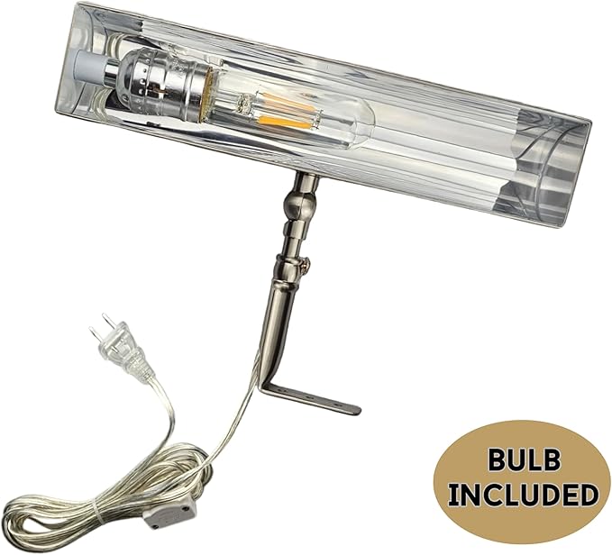 Royal Designs, Inc. Plug-in Picture Light, Gallery Lighting, 12 ft Cord with in-Line Hi/Low/Off Switch, PLP-2016-16-BN-2, Brushed Nickel, 16.75 Inches, Pack of 2