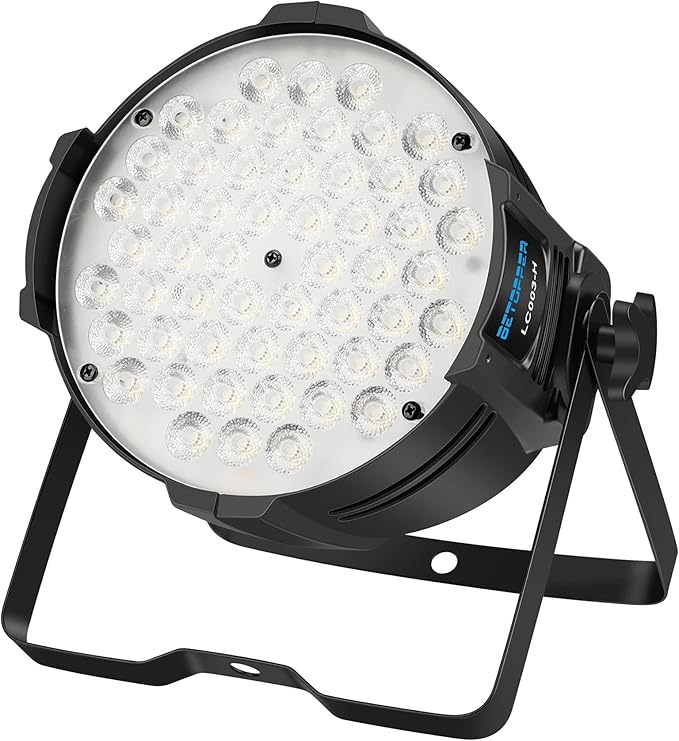 BETOPPER Stage Light DJ Washing Strobe Lights for Parties 54 LED Super Bright DMX512 White/Off White 5000 Lumens Par Lighting for Church Event,Wedding,Theater,Studio,Photostudio,Event etc.