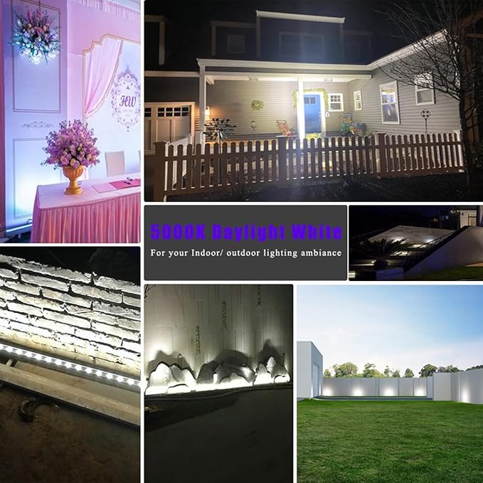New Upgraded LED Wall Washer Lights with Waterproof Breather Valve, 36W Plug in LED Light Bar, 5000K Daylight Waterproof Outdoor/Indoor Bar for Art Display, Sign, Garage, Room, Landscape