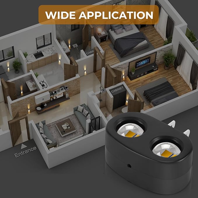 4-Pack LED Night Lights Plug into Wall, 2700K Soft White with Light Sensor, Ambient Lighting for Hallway, Bedroom, Bathroom, Nursery, Kitchen, Rotating Plug-in Night Light