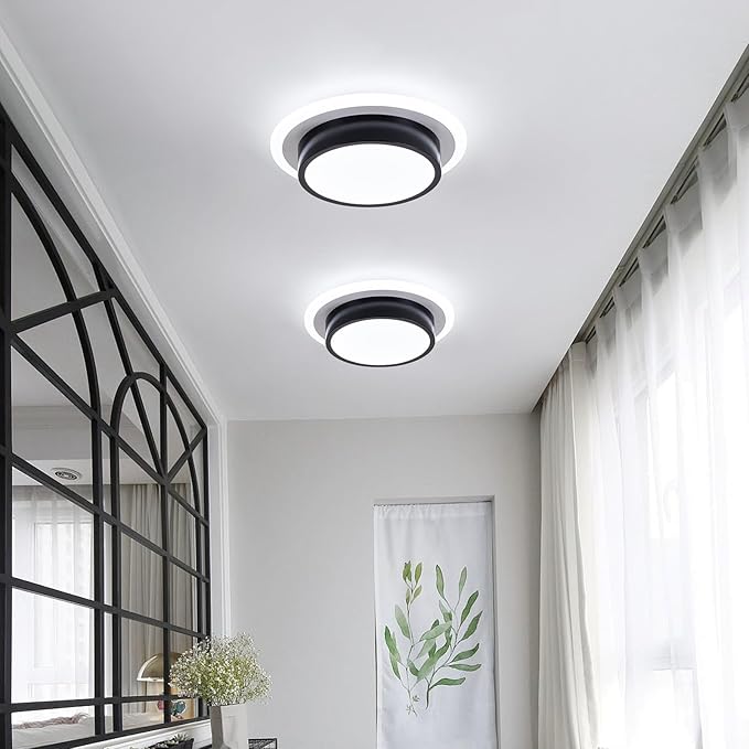 Modern LED Ceiling Light Fixtures, Flush Mount Light Fixture, Hallway Light Fixtures 32W 6000K, Round Kitchen Ceiling Light for Living Room Bedroom Bathroom Kitchen