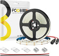 16.4FT DC12V COB LED Strip 4000K Natrual White 480LEDs Flexible High Density Uniform Bright Light Strip 9W/m, Dimmable LED Light for DIY Kitchen Bedroom Home Decor, No Power and Controller