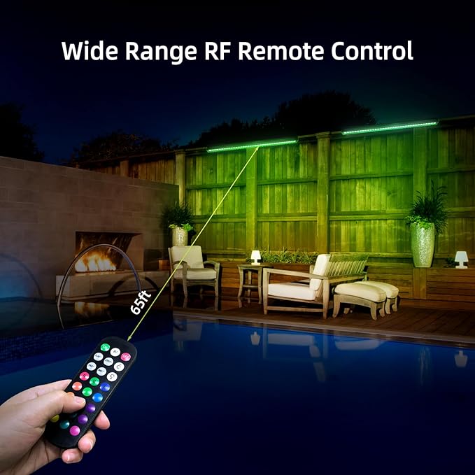 LED Wall Washer Light with RF Remote, 144W Color Changing Linear Wall Light Bar, 120V Waterproof Dimmable RGBW Landscape Spotlights for Outdoor & Indoor Lighting Projects