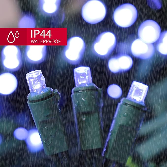 LAMPHOME 100 Count Cool White -String Lights - 21.6FT LED Christmas Light, Mini led for Indoor Outdoor Home Holiday Party Wedding Independence Day Decoration