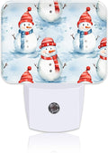 Christmas Cartoon Cute Snowman Night Light for Kids, Christmas Snowman LED Night Light Plug into Wall with Dusk to Dawn Sensor for Girls Boys Bedroom,Hallway,Kitchen,Bathroom,Stairs Decor