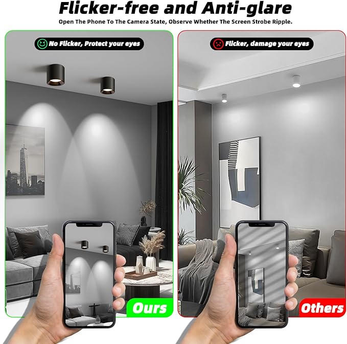 OKELI Modern LED Flush Mount Ceiling Light Fixtures for Hallway Kitchen Entryway, 20W 1800LM 3CCT 3000K-6000K Dimmable Close to Ceiling Lighting, Cylinder Ceiling Lamps for Dining Room Living Room