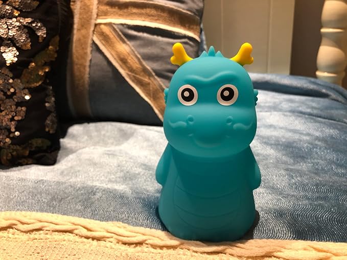 Cute Kids Night Light & Lamp - Portable Silicone Battery LED Nightlight for Kids Bedroom, Toddler, Baby - Nursery (Dragon)