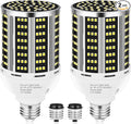 80W 2 pack LED Corn Light Bulb(800W Equivalent ),Commercial Grade DayLight 5000K E26/E39 10500LM Medium Mogul Base LED Lamp,Large Area Lights For Outdoor Indoor Garage Warehouse Factory Bay Light