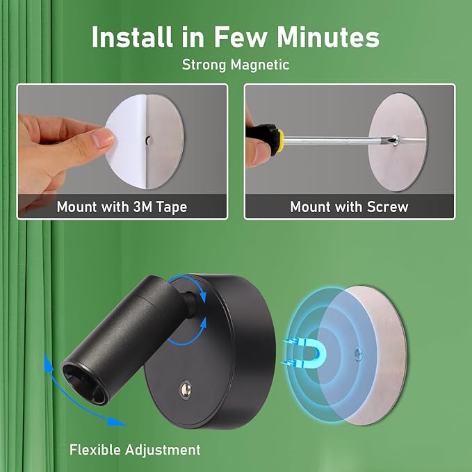 Wireless LED Spotlight, Rechargeable Floor Uplighting Indoor, Battery Operated Picture Light with Remote Timer and Dimmable Accent Spot Lights Stick on Wall Light for Plants Pictures Artwork