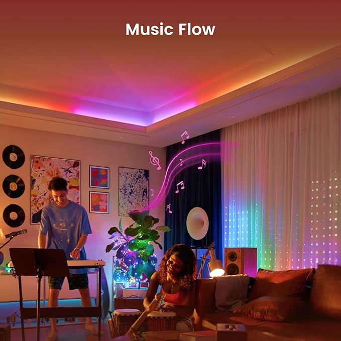 YEELIGHT Smart 20 Ft RGB LED Strip Light for Bedroom, 108 LEDs, 20+ Lighting Effect, Bluetooth Connected, Music Sync, Color Changing, APP Control, for Room Decor/Christmas/Wedding/Halloween/Birthday