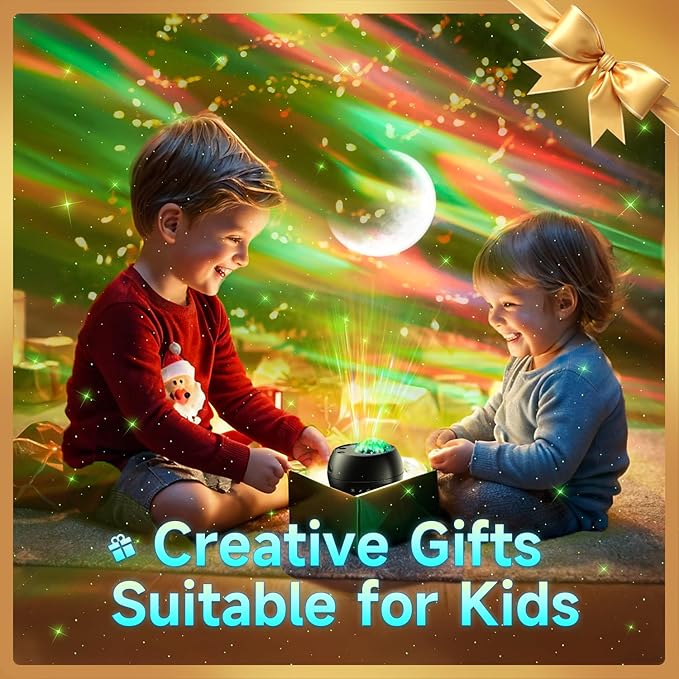 Northern Lights Projector Galaxy Projector for Bedroom, 21Colors Aurora Light,15White Noise&Bluetooth Star Projector Galaxy Lights, Remote Ambient Lighting,Led Lights for Bedroom Gifts for Boys