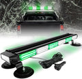ASPL 26inch 126 LED Rooftop Emergency Strobe Lights Bar Double Side Flashing Safety Warning Traffic Advisor Light Bar Hazard Snow Plow Light for Trucks Vehicles Construction Tow Pickup(Green/White)