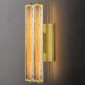 Crystal Wall Sconce, 19'' Brass Bathroom Wall Sconce, Modern Double Sconce Wall Lighting, Upgrated K9 Crystal Gold Wall Light, Bedroom Vanity Sconce, Wall Lamp for Living Room, Stairway, Hallway