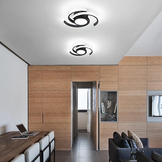 ADISUN Modern LED Ceiling Light,6000K Semi Flush Mount Ceiling Light Fixture,Small Ceiling Lamp for Living Room Bedroom Corridor Aisle Hallway (D11 in*H2.9 in; 33W; No Remote)