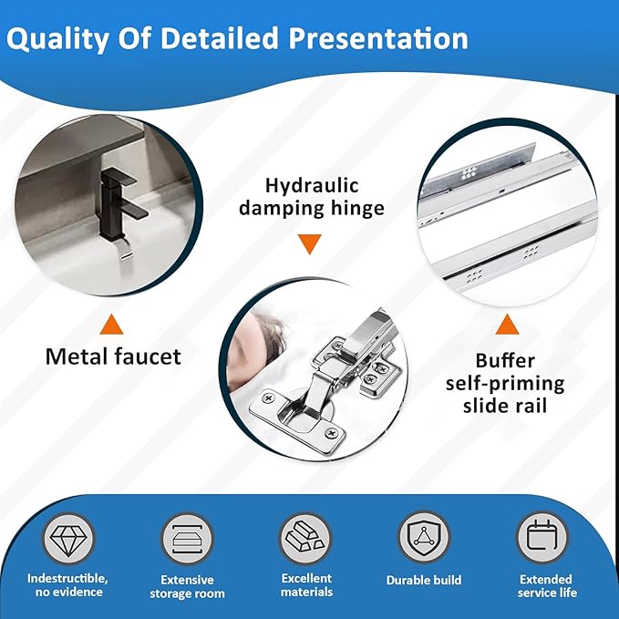 Floating Bathroom Vanity with Sink - LED Smart Defog Mirror | Ceramic Basin, Side Cabinets with Ambient Lighting, Modern Wood Bathroom Cabinet (32'')