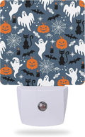 Halloween Night Lights Plug into Wall,Black Cat Ghost Pumpkin Night Light Dusk to Dawn Sensor LED Lamp 0.5W for Boys/Girls/Women/Men Decorations Room 0.5W Sleep Friendly