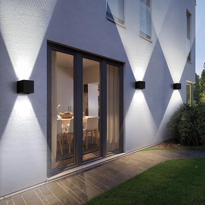 Outdoor Porch Light 4 PCS 6500k Wall liight led Wall Pack Light Exterior Light Fixture 20W Modern Wall Sconce up Down Light Outdoor