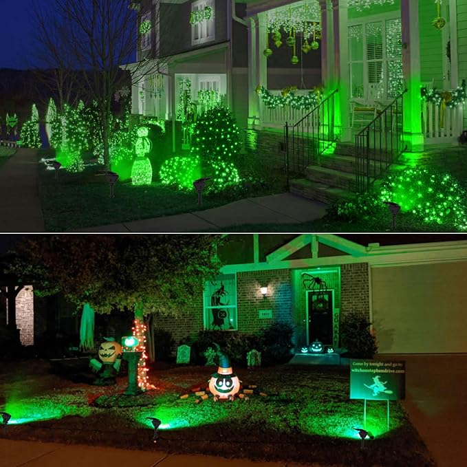 T-SUN Solar Lights Outdoor Waterproof IP65, 12 Pack LED Solar Spot Lights Color Changing IP65 Waterproof Smart Auto On/Off for Outside Landscape Garden Yard Lawn Pathway Patio Driveway