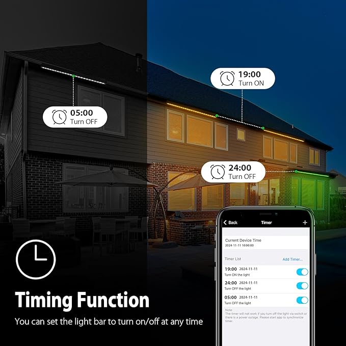 Smart LED Wall Washer Light, 168W RGB+CW Color Changing Linear Light Bar with Group and Individual Control, Timing Functions, 120VAC Dimmable Wall Washing for Outdoor & Indoor Lighting Projects