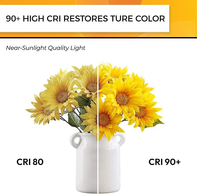 Hizashi E12 Candelabra Bulb 40 Watt 90+CRI LED Chandelier Light Bulb Dimmable, B10 LED Candelabra Light Bulbs, 4W, 450LM 2700K Warm White, Candle Light Bulbs, UL Listed, 24 Pack