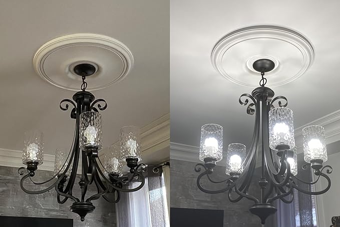Glass Lamp Shade Replacement Globe & Cover for Light Fixture, 6-1/16" Height 4-1/16" Diameter, 1-5/8 inch Fitter, 5 Pack Clear Hammered Water Ripple Cylinder Glass Shade