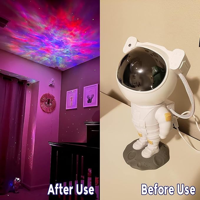 Astronaut Star Projector Galaxy Light, 360° Space Man Buddy Projector Sky LED Night Light Space Starlight Planetarium Spaceman Lamp Gifts for Kids Adults Bedroom Ceiling Room Decor