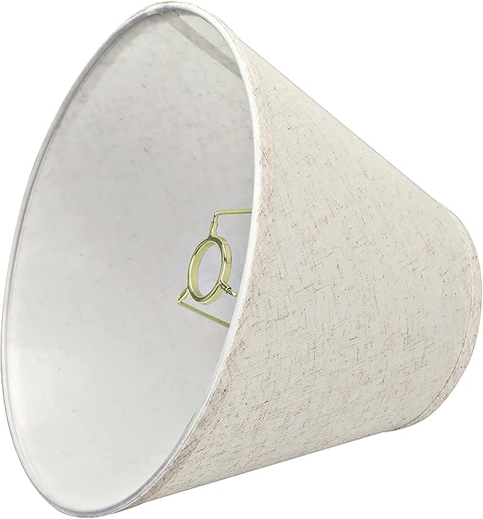 Aspen Creative 58877 Transitional Empire Shape Uno Construction Lamp Shade, Flaxen, 6" Top x 12" Bottom x 9" Slant Height