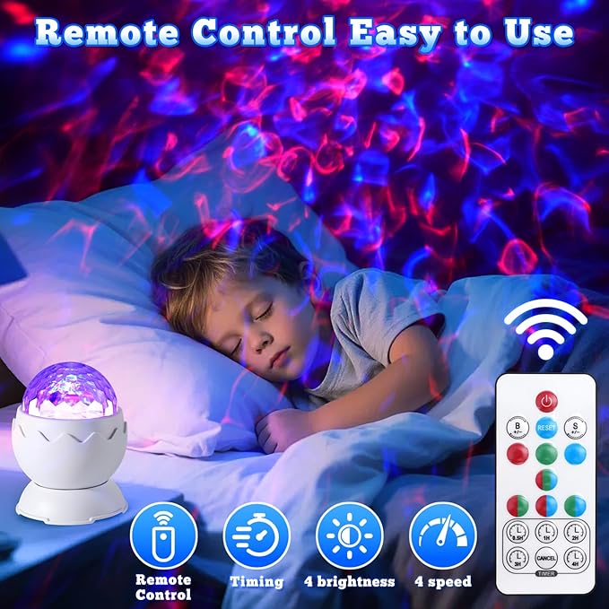 Galaxy Light Projector, Dinosaur Egg Galaxy Projector for Bedroom, Nebula Night Light Projector with Remote and Timer, Room Decor, Gift for Kids, Nursery Lamp, Christmas, Birthday