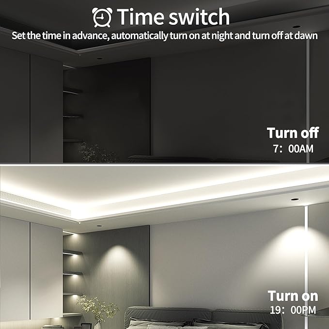 COB LED Strip Lights 6000K 65.6ft DC 24V Dimmable White Flexible LED Tape Light for Bedroom, with Remote and app Control LED Tape Lights CRI90+,forLiving Room, Shelf, Cabinet Home Decoration