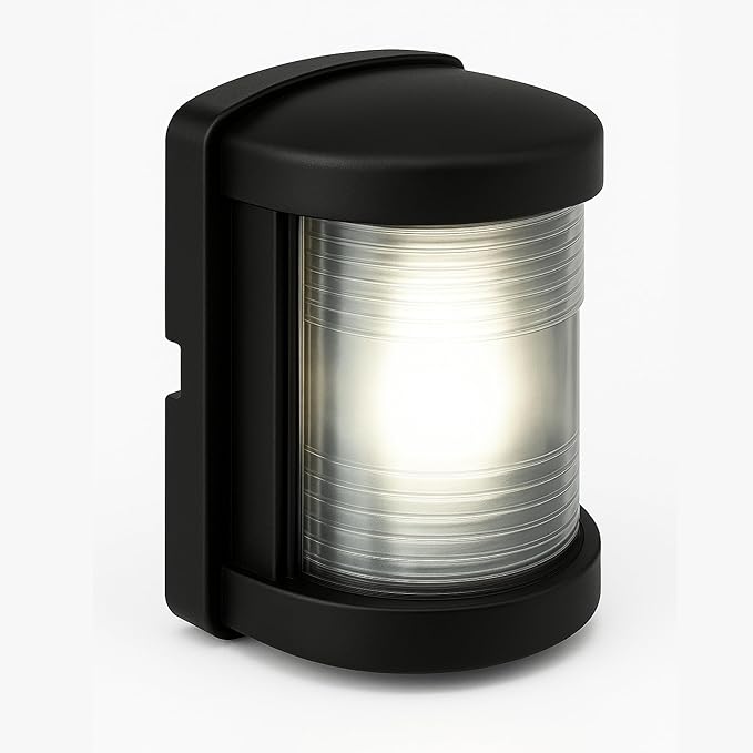 SEAFLO 11 Series Mini Sized LED White Stern Navigation Light – 12V, 1W, IP67 Waterproof, 2NM Visibility, High-Brightness, Impact-Resistant for Boats Under 65 ft (20m) – 4-Year Warranty (Stern/Black)