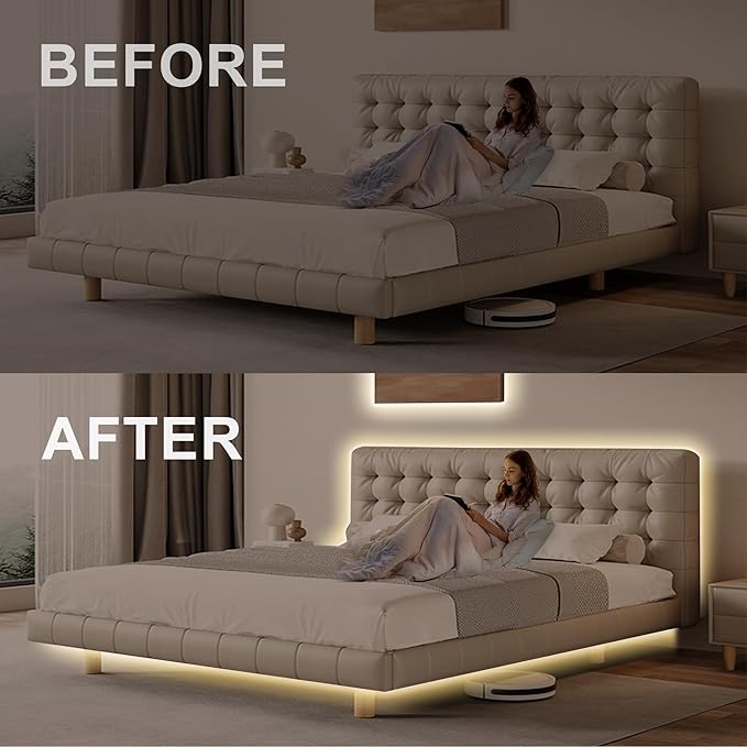 16.4ft Smart LED Strip Light, Tunable White 2700K-6500K Dimmable Bright WiFi COB Light Compatible With Alexa and Google for Kitchen Cabinet, Room