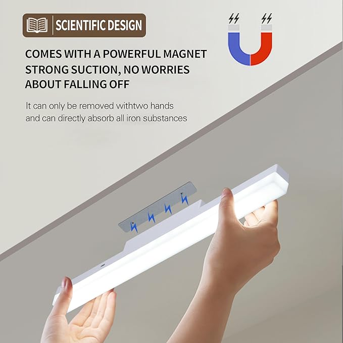 Rechargeable Battery LED Picture Light,Magnetic Wall Lights for Pictures with Remote Dimmable and Timer,6400K lighting and RGB atmosphere adjustment，Makeup mirror fill light (6400K+RGB, 2Pack)