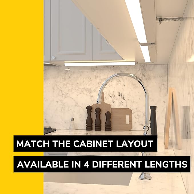 Inlight 12-inch Hardwired Only LED Under Cabinet Lighting, Soft White(3000K), Dimmable, Matte White Finished, ETL Listed, IN-0201-11-WH