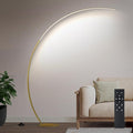 Dimmable LED Floor Lamp with 3 Color Temperatures, Ultra Bright 2000LM Gold Arc Floor Lamp, Modern Standing Tall Lamp with Remote Control Reading Floor for Bedroom Use Lamp for Office Classroom