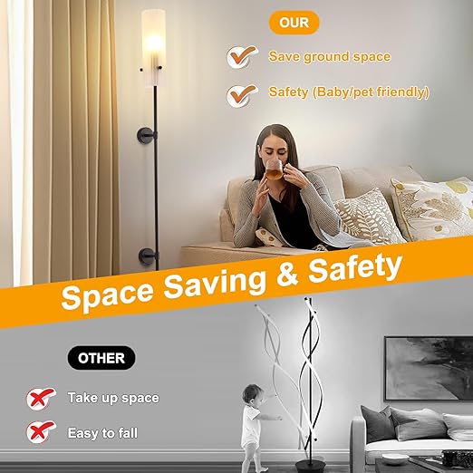 Modern Plug in Wall Sconce LED Wall Light Set of Two with On Off Switch, Cylindrical Frosted Glass Plug in Sconce for Living Room Wall Decro, Bedroom, Hallway