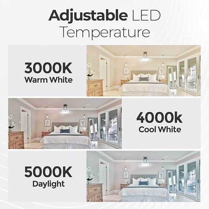 Diodesy- Semi Flush Mount Ceiling Double Ring Light Fixture 12 Inch 15W 3000K/4000K/5000K Color Selectable 1050 Lumens LED Pendant Dual Band Trim Oil Rubbed Bronze Finish for Kitchen Bedroom Hallway