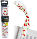Gifts for Readers & Writers Bookmark Reading Light Cherries -2in1 Clip On Bookmark Mini Book Light for Reading in Bed, Battery Operated Travel LED Book Lights, Flexible 8 Lumen Lights for Books