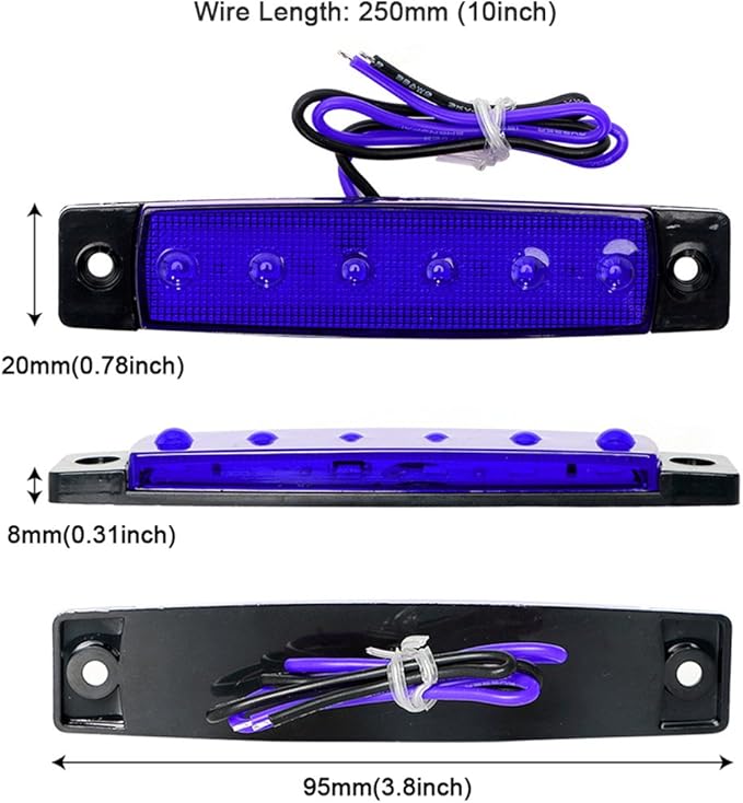 Marine Lights - 6Pcs Waterproof LED Interior Lights for Yacht, Fishing Boat, Kayak & More, 12v