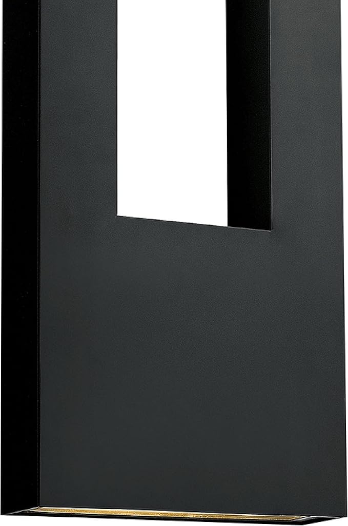 Hinkley Atlantis Extra Large Wall Mount Outdoor Lantern - LED Bulbs Included, Modern, Aluminum, Dark Sky - Satin Black Finish
