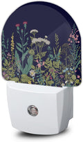 Herbs Wild Flowers Night Light,Plug into Wall Nightlights with Dusk to Dawn Light Sensors,Nightlights for Bedroom/Bathroom/Hallway/Kitchen,Nightlight for Boys Girls Women Men