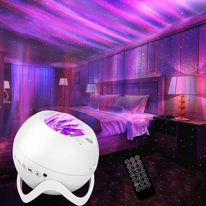 Galaxy Projector for Bedroom, Star Projector, White Noise with Bluetooth Speaker, Timer, Night Light,for Party, Living Room Decoration