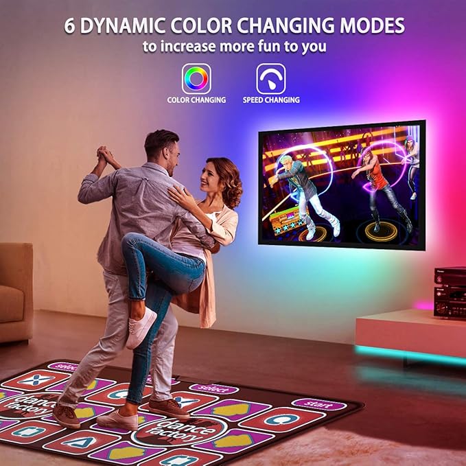 MY BEAUTY LIGHT LED Lights - 14.8ft RGB LED Strip for 60-70in TV, 4096 DIY Colors Options, Smart Ambient Lighting for Bedroom & Gaming Room Decor