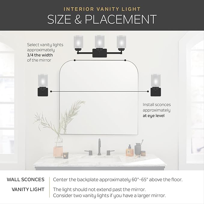 Kichler, Alton 22.25 inch 1 Light Wall Sconce with Clear Seeded Glass in Champagne Bronze for Hallway, Entry, Bathroom and Powder Room, (22.25" H x 5" W x 7.5" Ext), 45295CPZ