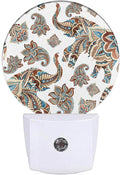 EKOBLA Tribal Elephant Night Lights Plug into Wall Boho Elephant LED Dusk to Dawn Plug-in Nightlights Auto Sensor for Home Indoor Bathroom Hallway Kitchen