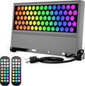 288W LED Wall Washer Light with RF Remote, 28800LM Super Bright Wall Wash Lighting RGBW+5700K Color Changing Waterproof Floodlights for Stages & Events, Landscapes, Billboards, Outdoor & Indoor
