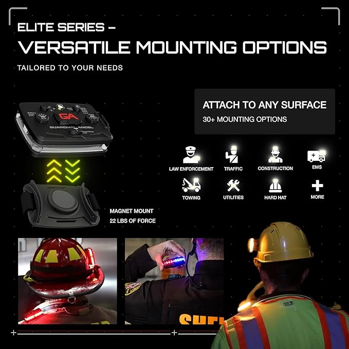 Safety Light Holiday Value Bundle (2 Pack): Elite (Red/Blue/White Front, Red/Blue Rear) + Micro (White Front, R Rear) – Hands-Free LED Flashlights for Law Enforcement and Recreational Use