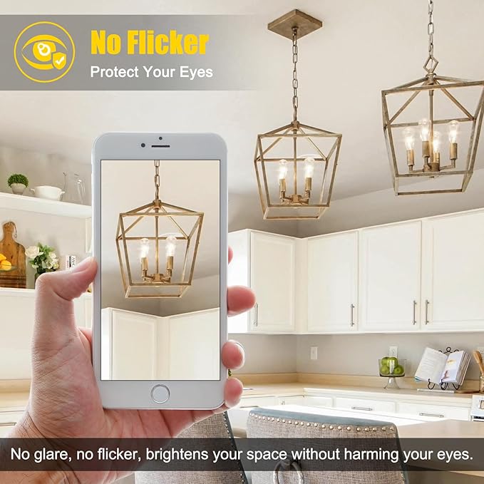 Ascher Dimmable Vintage LED Edison Bulbs, 6W, Equivalent 60W, Bright Cool White 4000K, 80+ CRI, ST58 Antique LED Filament Bulbs, E26 Medium Base, Clear Glass, Pack of 4