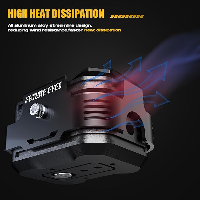 Future Eyes LED Motorcycle Fog Lights, 60W Auxiliary Driving Lights, High/Low Beam, Amber/White Daytime Running Light, Waterproof Off-Road Light for Motorcycles, ATVs, UTVs & Dirtbike