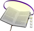 Rechargeable Book Light for Reading, 12 LED Eye-Care Reading Light, 4 Color Temperatures, Stepless Dimming, No Flicker, Evenly Distributed Lighting for Books, Perfect for Reader (Purple)